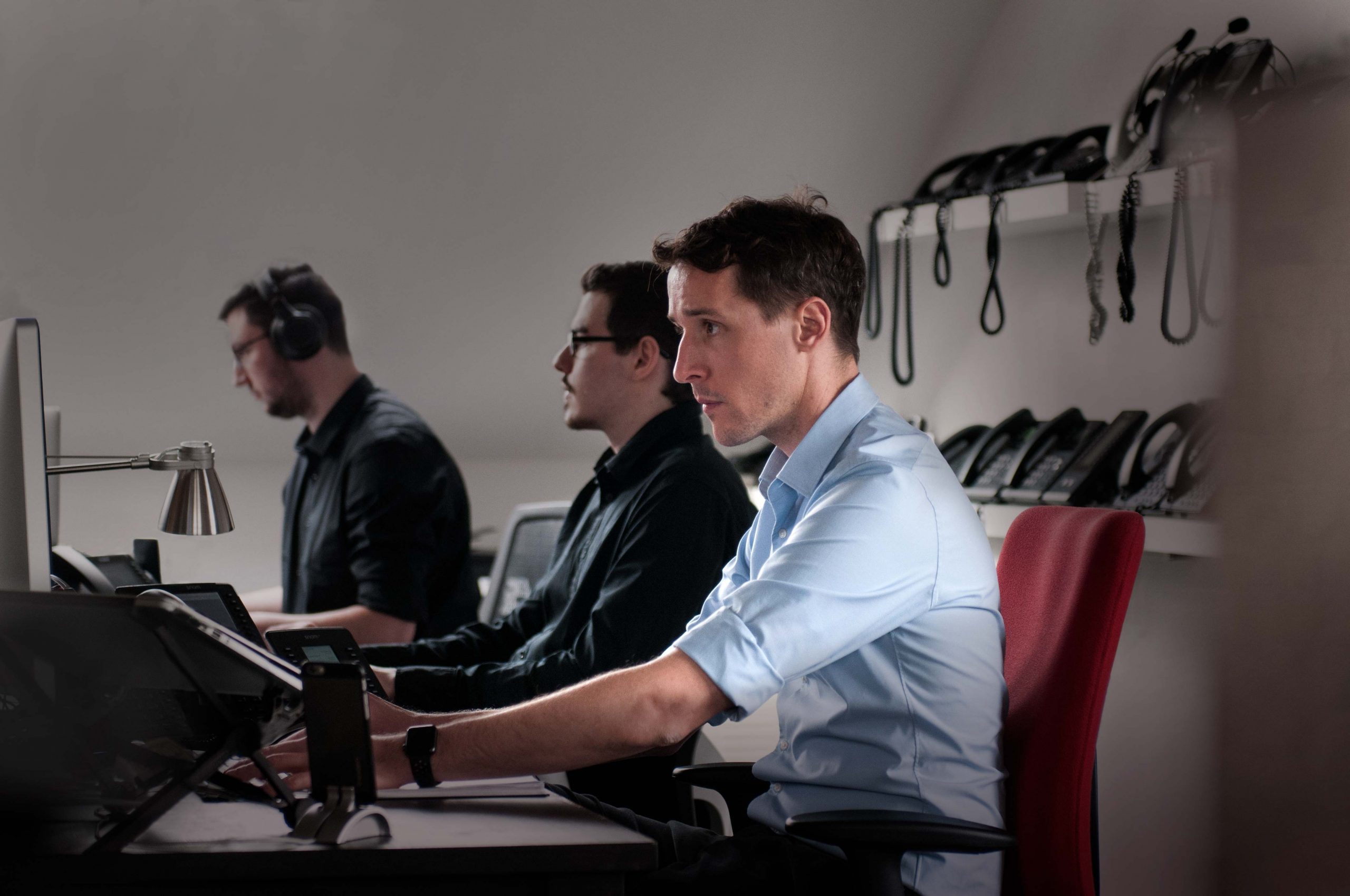 Team im Büro bei vio:networks