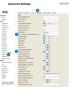 erweiterte einstellungen snom cti